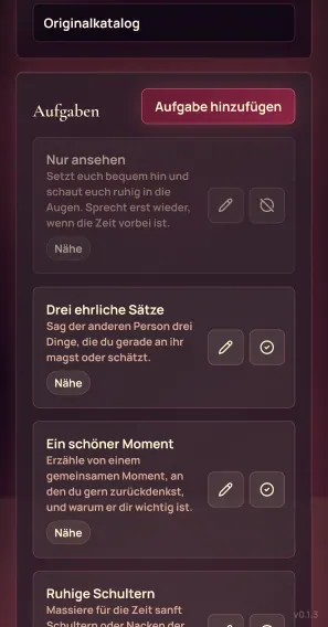Aufgabenbearbeitung im Katalog der 60 Sekunden App